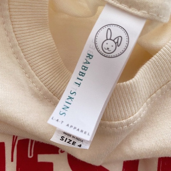 Rabbit Skins Small Shop happy birthday Jesus Christmas t- shirt top 4 5 years - Picture 3 of 3